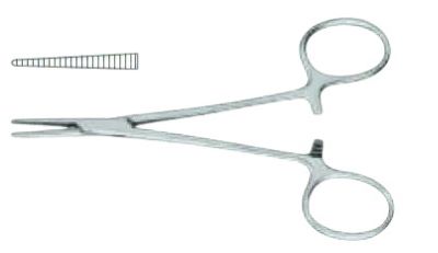 Затискач кровозупинний Халстед-Москіт, прямий, 125 мм, робоча частина 20 мм, екстра тонкий Bio Tules Impex BTS-9-116